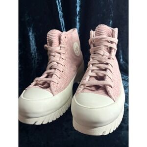 Converse Chuck Taylor All Star Lift‎ Platform Corduroy Pink High Top Sneakers